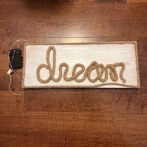 Dream lighted hanging sign